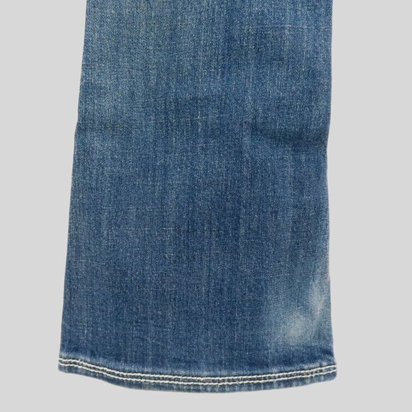 Studio 5 Skinny Bootcut Womens 28x33 Rhinestone Studded Embroidered Denim Jeans - Picture 8 of 15